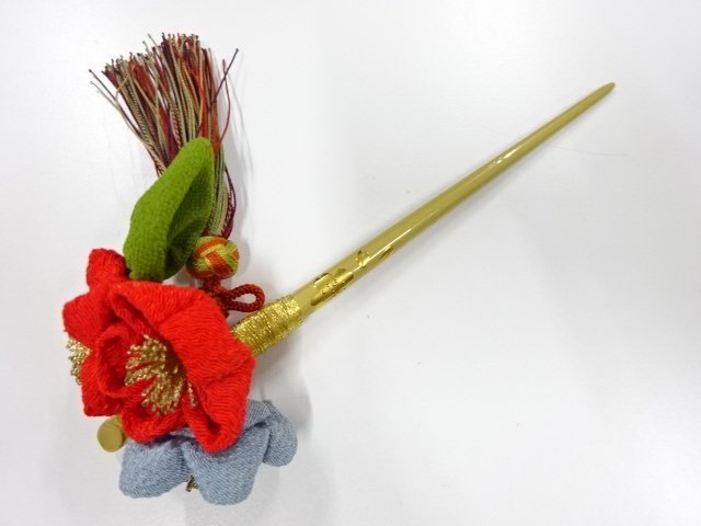 JAPANESE KIMONO / ANTIQUE CHIRIMEN-ZAIKU